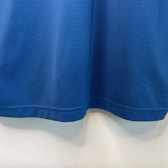 Cubavera Mykonos Blue Solid Textured Polo Large Mens - Picture 9 of 15